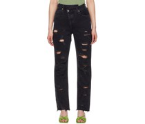 Black Cotton Jeans