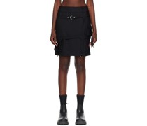 Black Harness Midi Skirt