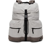 Gray Drawstring Backpack