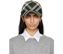 Green Check Baseball Cap