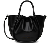 Black Small Ruched Tote