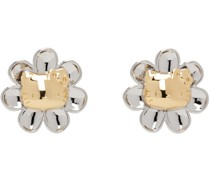 Silver & Gold Hello Kitty Daisy Earrings