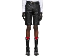 Black Leather Shorts