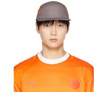 Taupe & Orange Running Cap