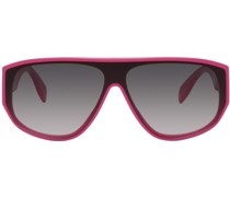 Pink Graffiti Shield Sunglasses