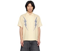 Beige Electric Embroidery West Coast Shirt