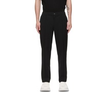 Black Set Up Trousers
