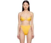 Yellow Eco Basic Bikini Top