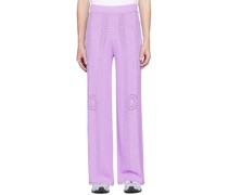Purple Distressed Sweatpants