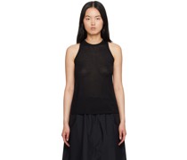 Black High Neck Tank Top