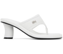 White Padded Heeled Sandals