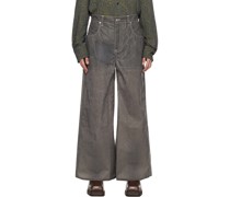 Gray Wide-Leg Jeans
