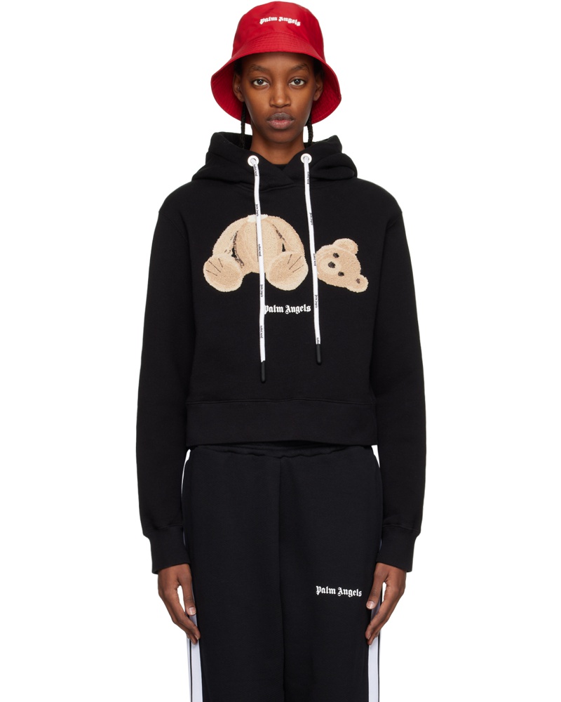 Palm Angels Damen Black Bear Hoodie