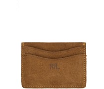 Tan Roughout Suede Card Holder