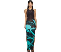 Black & Blue Sea Breeze Maxi Dress