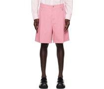 Pink Pleated Shorts