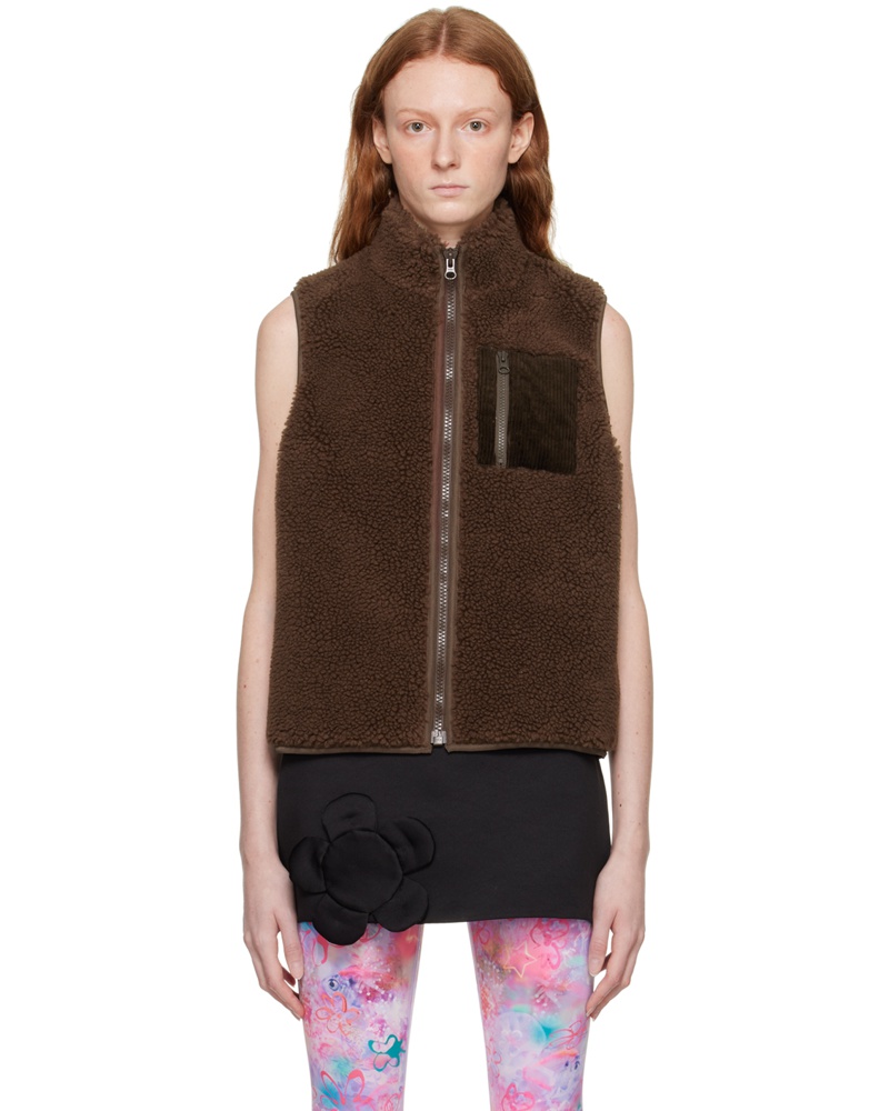 Sandy Liang Damen Brown Kenmore Vest