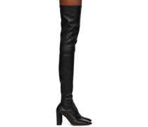 Black Tripod Over-The-Knee Boots