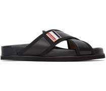 Black Loafer Sandals