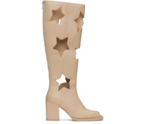 SSENSE Exclusive Beige Star Cut Boots