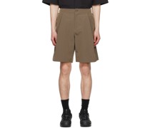 Taupe Pleated Shorts