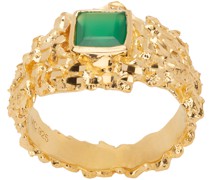 SSENSE Exclusive Gold Hammered Ring