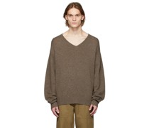 SSENSE Exclusive Brown V-Neck Sweater