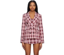 SSENSE Work Capsule – Pink Check Blazer