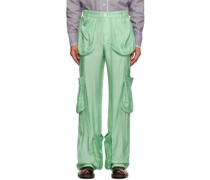 Green Cargo Pocket Trousers