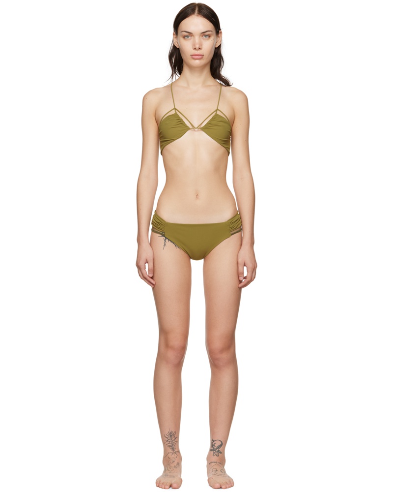 Nensi Dojaka Damen SSENSE Exclusive Khaki Bikini