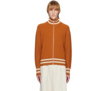 Orange Zip-Up Sweater