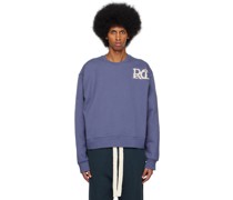 Blue Embroidered Sweatshirt