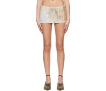 Multicolor Stretch Weave Mini Skirt