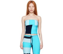 Blue Nylon Tube Top