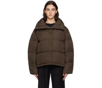 Brown Quilted Down Jacket