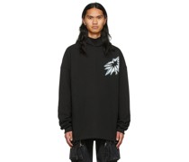 Black Cotton Hoodie.