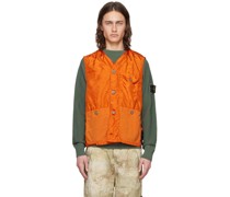 Orange Garment-Dyed Vest