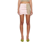 SSENSE Exclusive Pink & Taupe Teddy Miniskirt