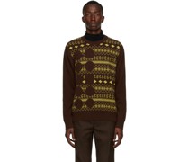 Brown & Yellow Cashmere Warehouse Sweater