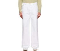 White Wide-Leg Jeans