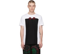 Black & White Embroidered T-Shirt