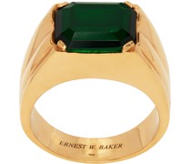 Gold & Green Stone Ring