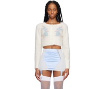 SSENSE Exclusive White & Pink Bunny Cardigan