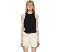 Black Reverse Seam Tank Top