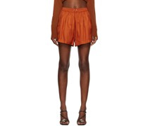 Orange Slouch Shorts