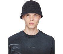 Black Rollercoaster Buckle Bucket Hat