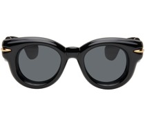 Black Inflated Round Sunglasses
