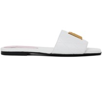 White Dafne Calfskin Sandals
