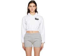 White Half-Zip Cropped Sweater