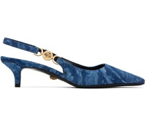 Blue Barocco Denim Heels